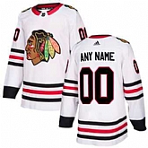 Men's Chicago Blackhawks adidas White Authentic Custom Jersey,baseball caps,new era cap wholesale,wholesale hats